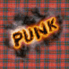 Mention Punk  en feu sur motif ecossais